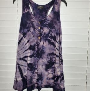 Tie-dye long flowy tank